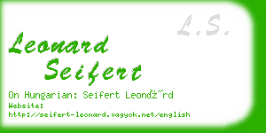 leonard seifert business card